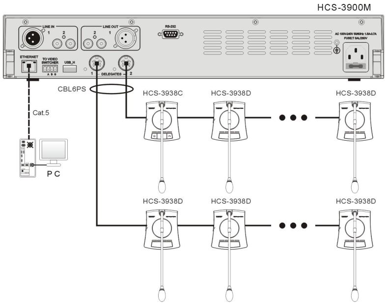 Схема подключения TAIDEN HCS-3938C_L