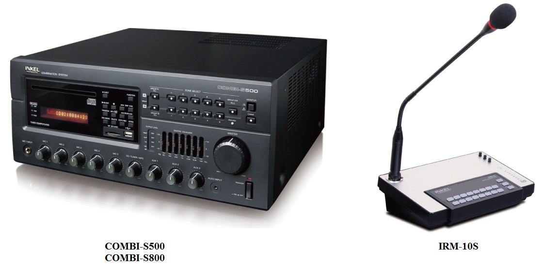 Комбинированная система COMBI-S500/S800 и микрофонная консоль IRM-10S ROXTON-INKEL